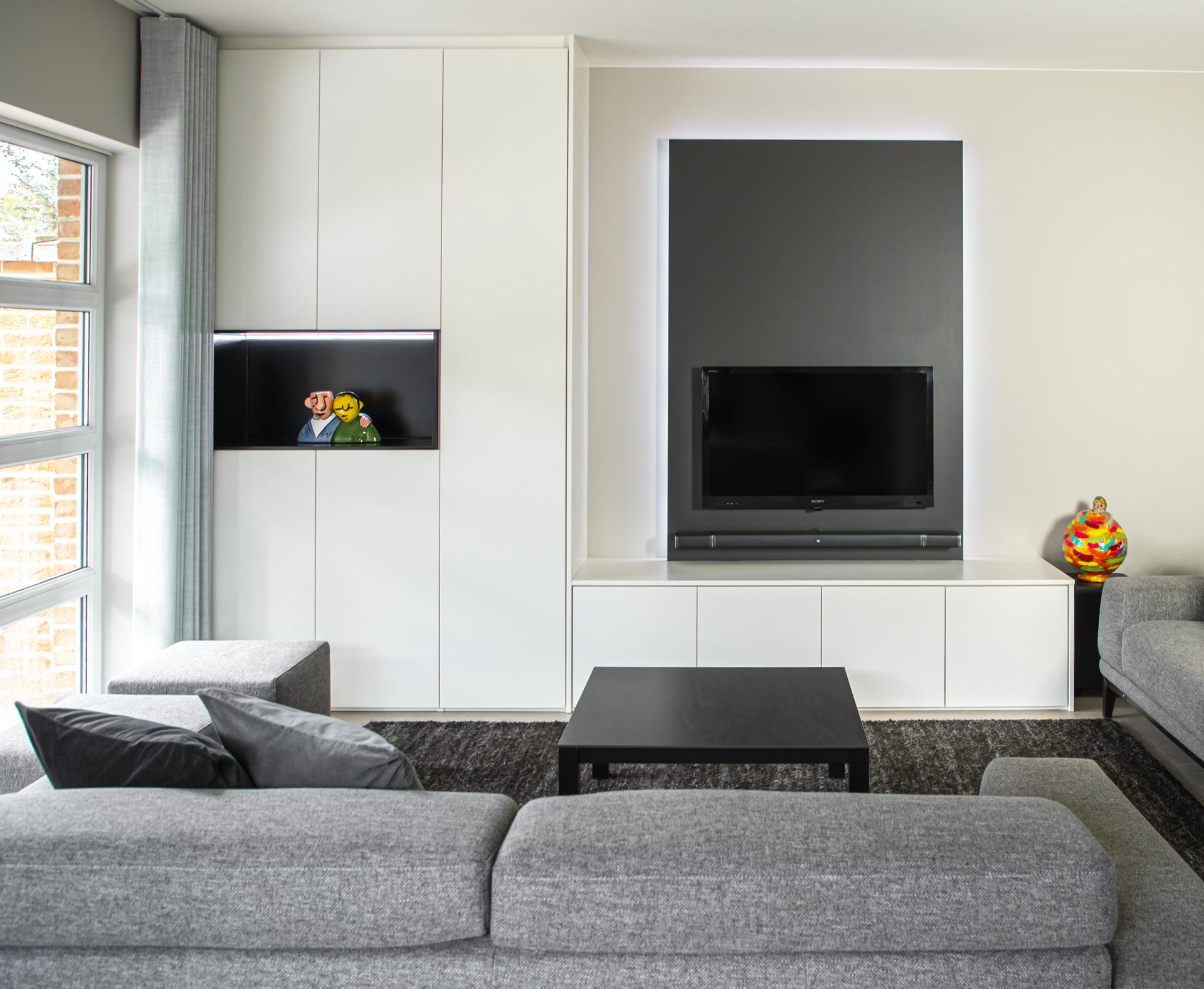 teer Hertogin gevolg Modern TV-meubel met ingebouwde verlichting l DM-Line