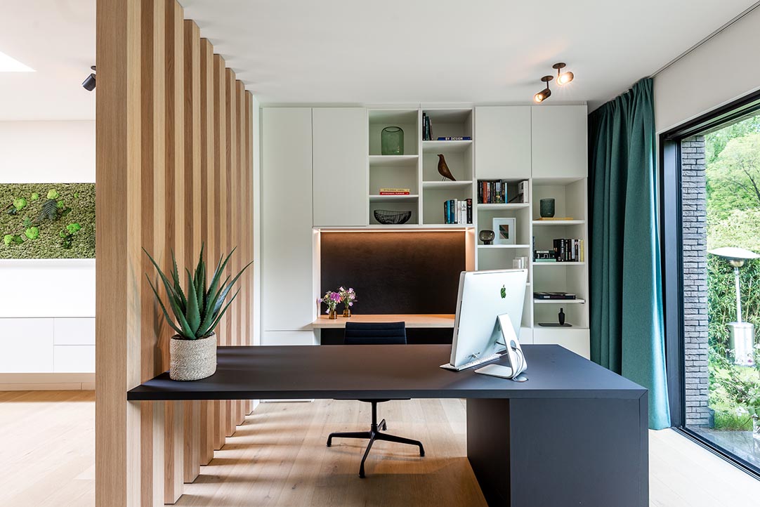 Home office met scheidingswand Inspiratie voor interieur | DM-Line